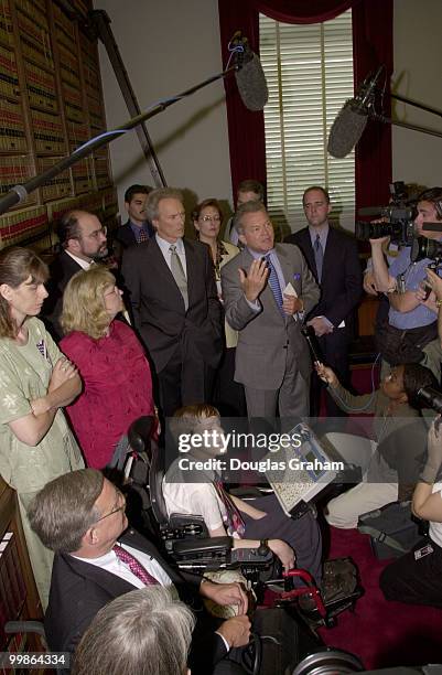 Clint Eastwood and Mark Adam Foley, R-FL., during a press conference on Americans with Disabilities Act.