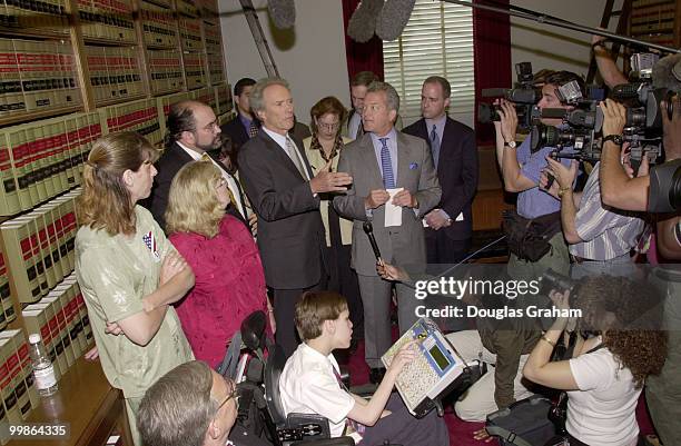 Clint Eastwood and Mark Adam Foley, R-FL., during a press conference on Americans with Disabilities Act.