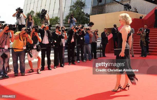 Actress Glenn Close attends the 'Tamara Drewe' Premiere held at the Palais des Festivals during the 63rd Annual International Cannes Film Festival on...