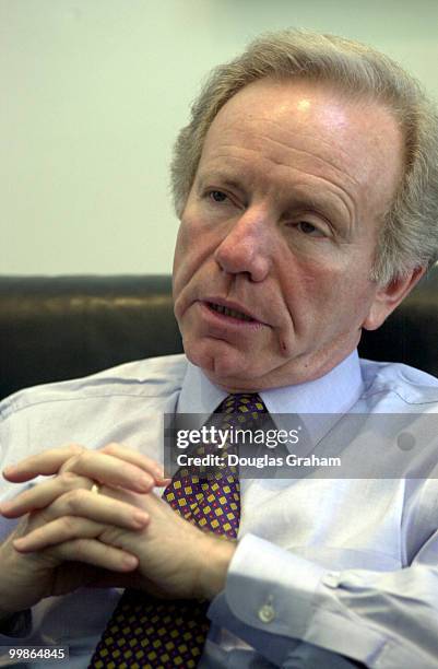 Joseph I. Lieberman, D-Conn., in his office in the Senate Hart Office Building.