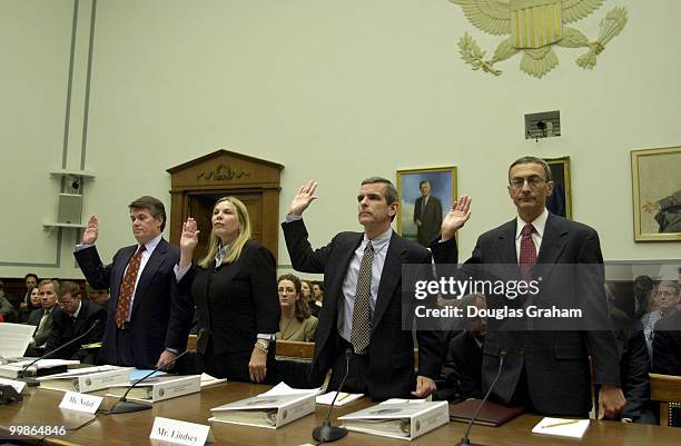 Jack Quinn, former White House Counsel, Beth Nolan, former White House Counsel, Bruce Lindsey, former assistant to the President and John Podesta,...