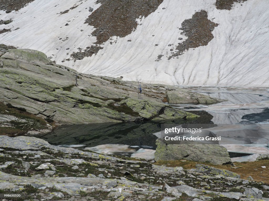 TST Total Station Theodolite at Upper Paione Lake (Lago del Paione Superiore)