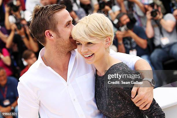 Actors Ryan Gosling and Michelle Williams attend the "Blue Valentine" Photocall at the Palais des Festivals during the 63rd Annual Cannes Film...