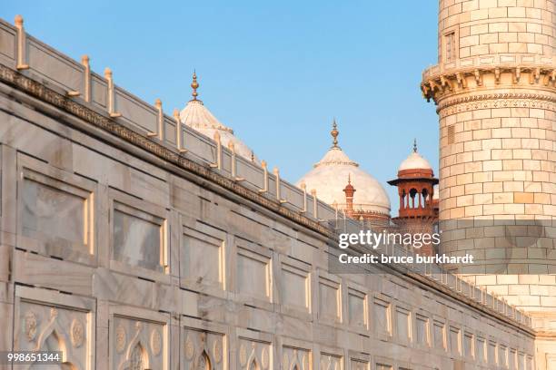 taj mahal architectural detail and inlayed marble - inlay stock pictures, royalty-free photos & images