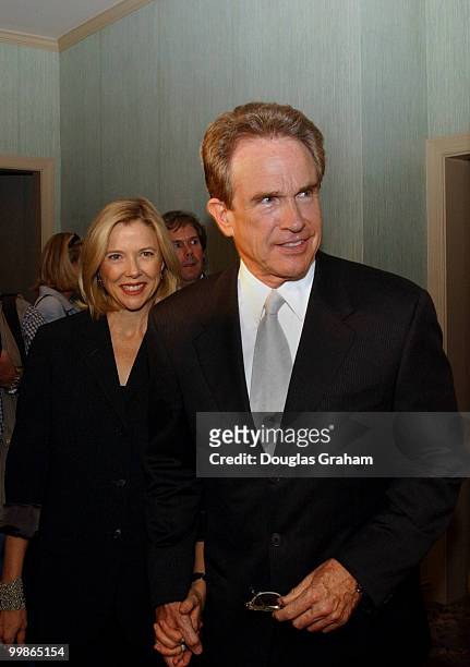 Annette Bening and Warren Beatty were the featured guests at a reception to kick off the new political group, Progressive Majority.