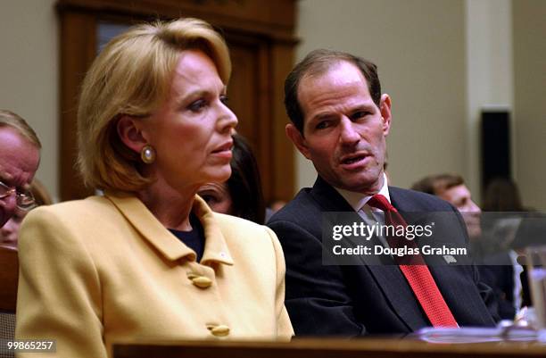 Brenadine Healy, president, Americam Red Cross and Eliot Spitzer, attorney general, N.Y., during the Oversight and Investigations Subcommittee...