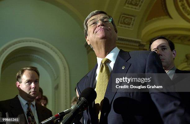 Trent Lott, R-Miss., tells reporters that Strom Thurmond, R-S.C., was fine with the late-night hour and that he was ready to stay and do his job.