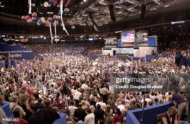 Dick Cheney during his acceptance to the GOP Vise Presidential nomonation at the First Union Center in Philadelphia, Pa.