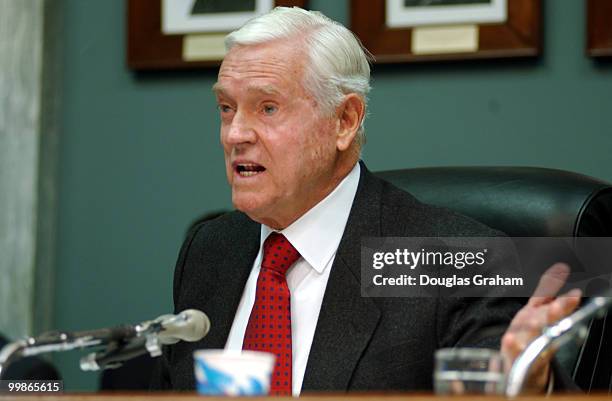 Chairman Ernest F. Hollings, D-S.C., during the Senate Commerce full committee hearing on " Protecting Content in a Digital Age: Promoting Broadband...