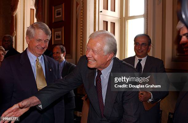 President Jimmy Carter during a meeting with members of Congress to urge normalizing relations with Cuba.