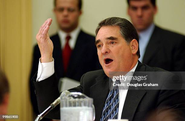 Billy Tauzin, R-La., makes his opening statement during the Subcommittee oversight and Investigations of House Energy and Commerce Committee on the...