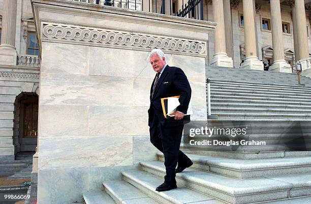 Edward M. Kennedy, D-Ma., leaves the Senate after his tribute for serving forty years in the U.S. Senate.