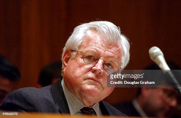 Edward M. Kennedy, D-Ma., during the education department civi rights nomination confirmation hearing for Gerald Reynolds assistant secretary of...