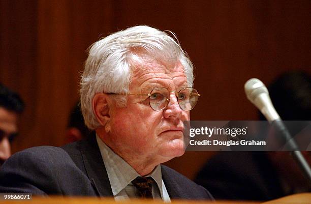 Edward M. Kennedy, D-Ma., during the education department civi rights nomination confirmation hearing for Gerald Reynolds assistant secretary of...