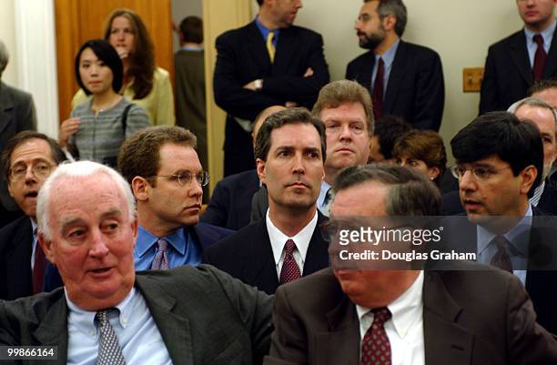 Arthur Anderson Personnel in the front row, David Duncan seated in 2nd row, before the start of the Subcommittee on Oversight and Investigations of...