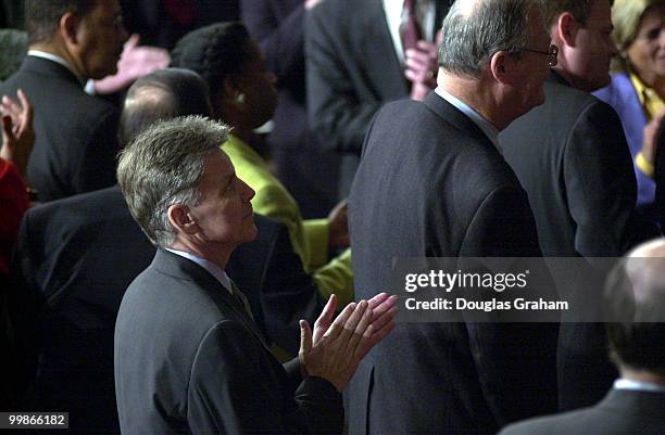 Gary Condit, D-Calif., waits for the arrival of the President at the State of the Union address to a joint session of Congress.