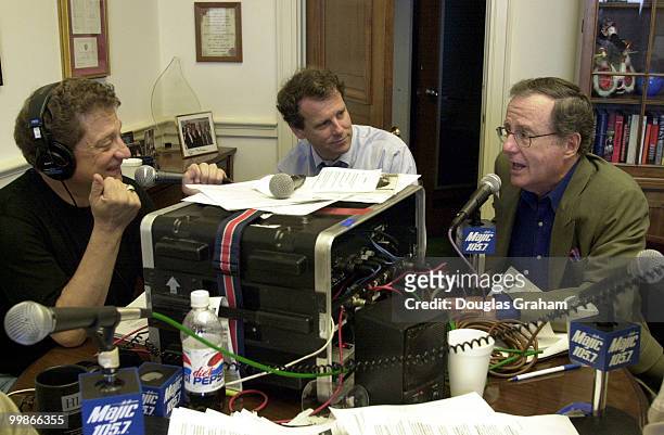 Sherrod Brown, D-Ohio, during the top-rated morning news radio program from Northeast Ohio, broadcast from his office in the Rayburn House Office...