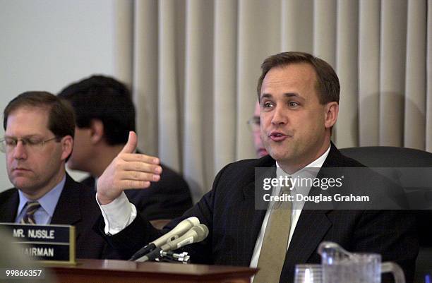 Chairman Jim Nussle, R-Iowa, during the hearing on the president's Fiscal Year 2002 budget proposal.