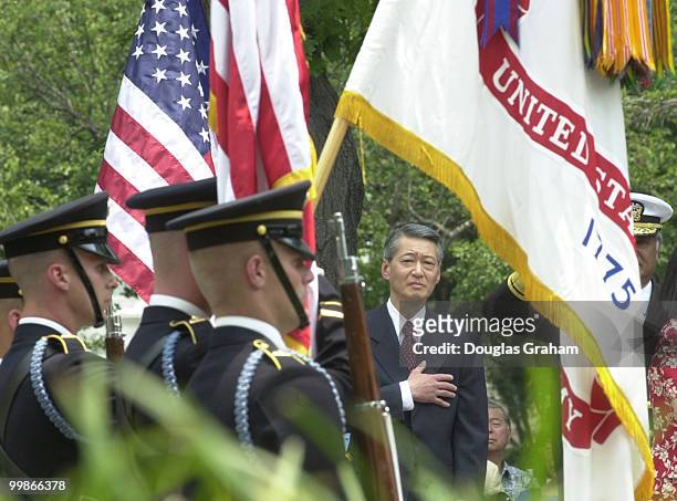 Robert Matsui, D-CA., during the Japanese American World WarII Memorial ceremony.