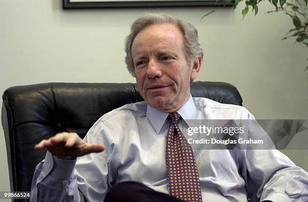 Joseph I. Lieberman, D-Conn., in his office in the Senate Hart Office Building.