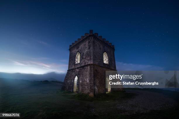 castelo branco at night - castelo stock-fotos und bilder