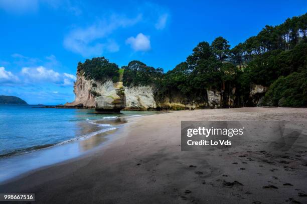 cathedral cove - new zealand - cathedral cove stock pictures, royalty-free photos & images