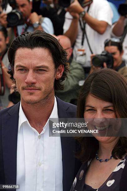 British actor Luke Evans and British screenwriter Moira Buffini during the photocall of "Tamara Drewe" presented out of competition at the 63rd...