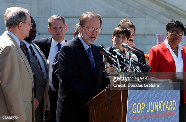 David E. Bonior, D-Mich., during a press conference on the Patients Bill of Rights.