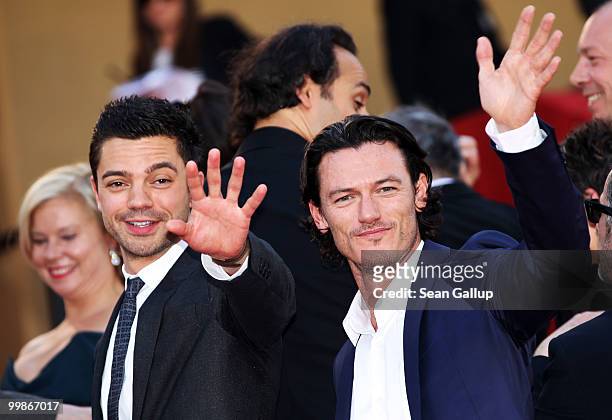 Actors Dominic Cooper and Luke Evans attend the "Tamara Drewe" Premiere at Palais des Festivals during the 63rd Annual Cannes Film Festival on May...