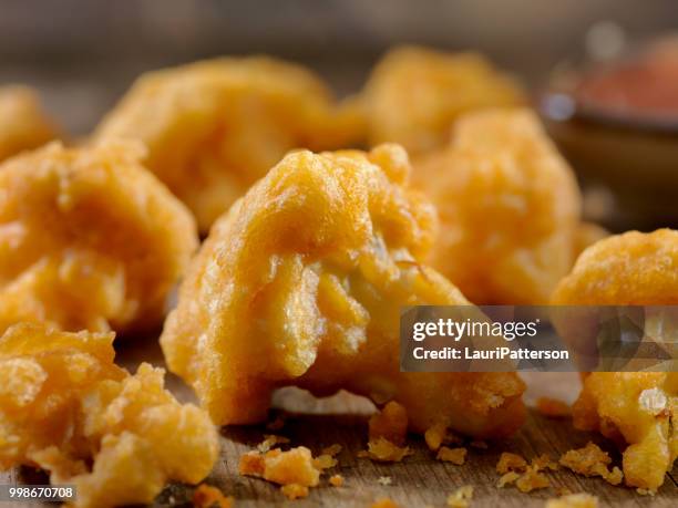 beer battered cauliflower bites - breaded stock pictures, royalty-free photos & images
