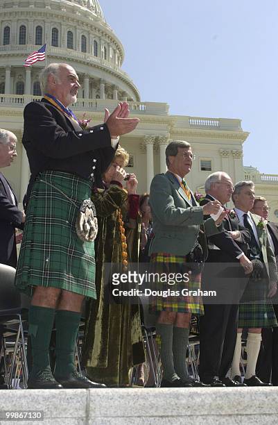 Actor Sean Connery, Trent Lott, R-Miss., Vice President Dick Cheney and John Warner, R-Va., at the Tartan Day Ceremony. The actor received the...