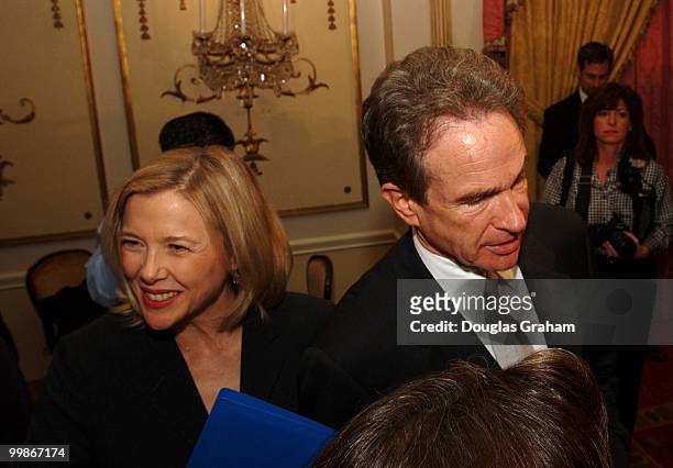 Warren Beatty and Annette Bening were the featured guests at a reception to kick off the new political group, Progressive Majority.