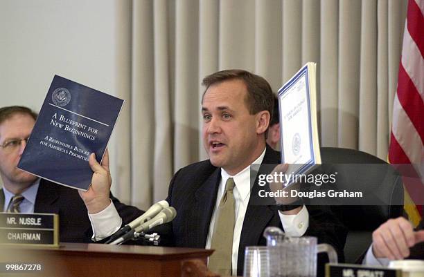 Chairman Jim Nussle, R-Iowa, during the hearing on the president's Fiscal Year 2002 budget proposal.