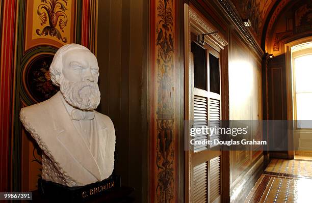 The Brumidi bust in the U.S. Capitol.