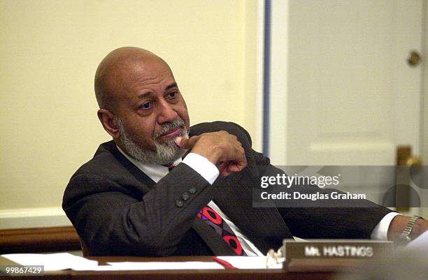 Alcee L. Hastings, D-Fl., during a hearing at the Rules Committee.