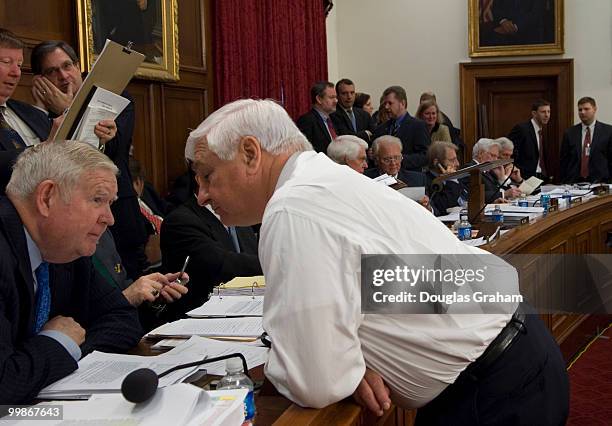 John P. Murtha, D-PA., and F. Allen Boyd, Jr., D-Fl., during the House Appropriations Committee War, Veterans Supplemental full committee markup of...