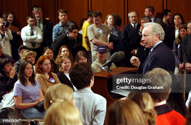 Joseph Lieberman, D-CT., Barbara Boxer, D-CA., Polar bears, Environmental Leaders and members of Congress were on hand at a rally to protect Arctic...