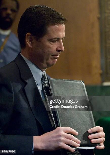 Former Deputy Attorney General James Comey before the start of the full committee hearing on "Preserving Prosecutorial Independence: Is the...