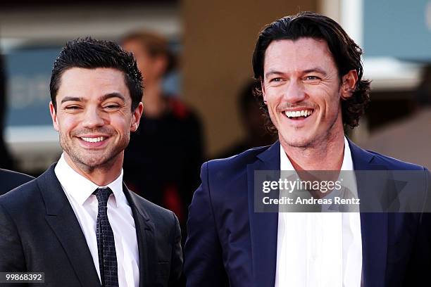 Actors Dominic Cooper and Luke Evans attend the "Tamara Drewe" Premiere at Palais des Festivals during the 63rd Annual Cannes Film Festival on May...