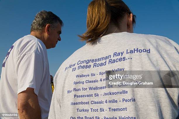 Ray LaHood and staff at the three mile ACLI Capitol Challenge foot race, in Anacostia Park. This is LaHood's last Capitol Challenge as he retires...