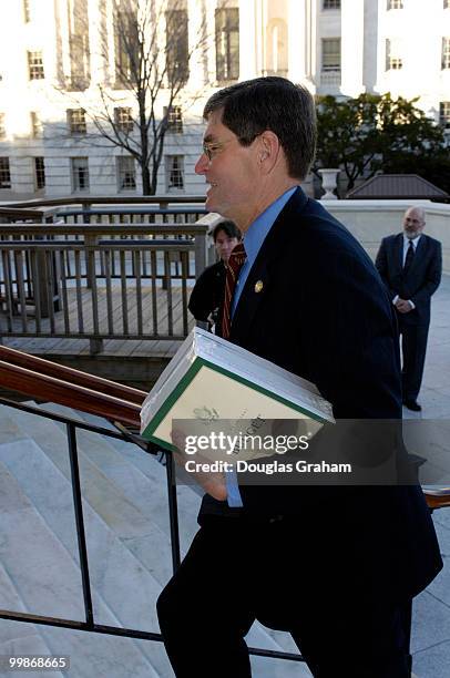 Jim Ryun , Senior Member, House Budget Committee recives the President's FY 2007 Budget to the House of Representatives at Cannon House Office...