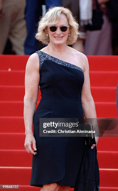 Actress Glenn Close attends the 'Tamara Drewe' Premiere held at the Palais des Festivals during the 63rd Annual International Cannes Film Festival on...