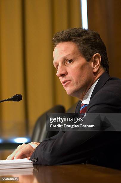 Treasury Secretary Timothy Geithner testifies before the full committee hearing on "The President's FY2010 Budget Proposal: Part One." Witness Room...