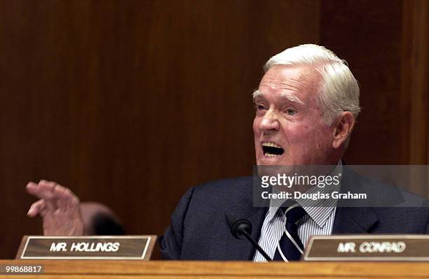 Ernest Fritz Hollings, D-SC., during his statement at the Full committee hearing on the CBO's Budget and Economic Outlook.