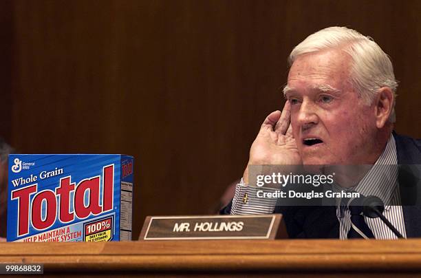 Ernest Fritz Hollings, D-SC., ask for the total number of dollars during his statement at the Senate Budget Committee full committee hearing on the...