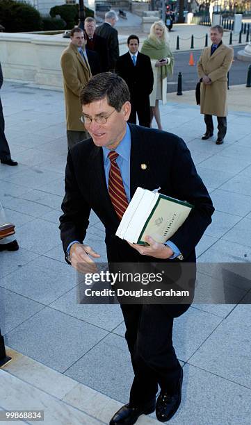 Jim Ryun , Senior Member, House Budget Committee recives the President's FY 2007 Budget to the House of Representatives at Cannon House Office...