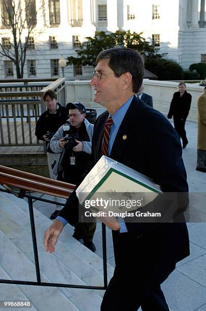 Jim Ryun , Senior Member, House Budget Committee recives the President's FY 2007 Budget to the House of Representatives at Cannon House Office...