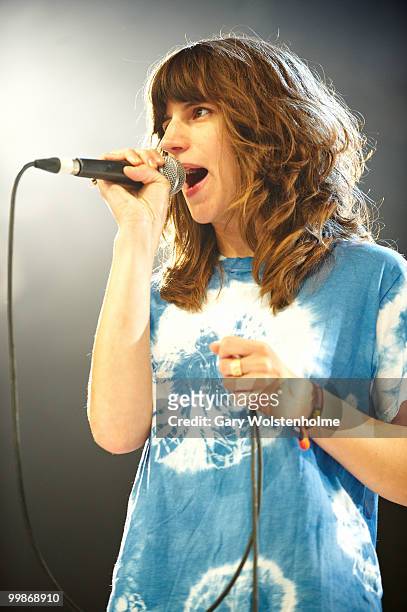 Eleanor Friedberger of Fiery Furnaces performs on stage during day two of Pavement Curated All Tomorrow's Parties Festival at Butlins Holiday Centre...