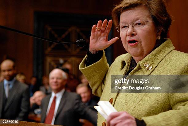 Senator-elect Benjamin Cardin, D-Md., and Barbara Mikulski, D-MD.,during a reception prior to the swearing-in ceremony in the Dirksen Senate Office...