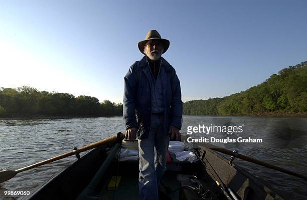 Mike Alper volunteers for the Congressional Sportsmen's Foundation during the annual shad fishing event on the Potomac River at Fletcher's Boat House...